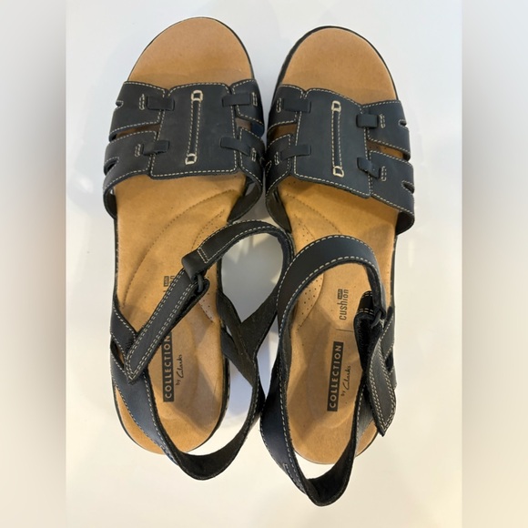 Clarks Delano Nila brown leather open toe sandals size 9 - Picture 8 of 11